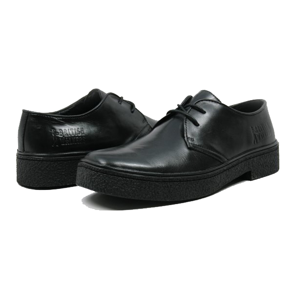 British Collection Men's Playboy Low Cut Black Leather